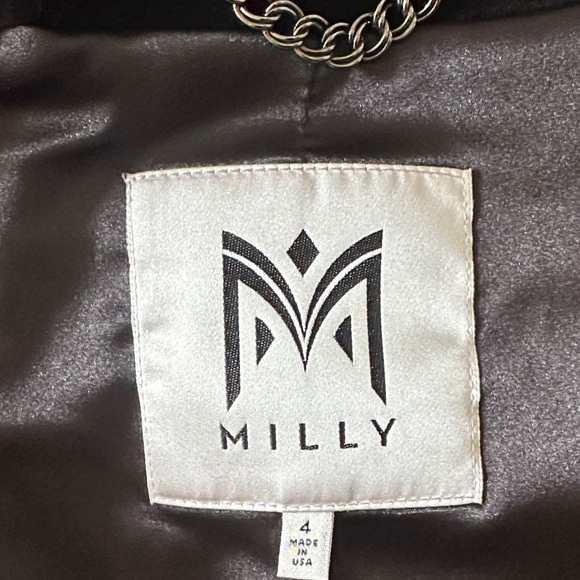 Milly Black Velvet Single-Button Blazer - Picture 2 of 7